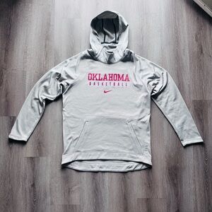Nike Therma-FIT Oklahoma Sooners College Basketball Hoodie Gray Men’s Large L